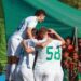 The All Whites celebrate a goal in their 3-0 win over Vanuatu in the OFC Nations Cup final in Port Vila.