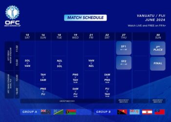 New Caledonia withdraw from OFC Men’s Nations Cup 2024
