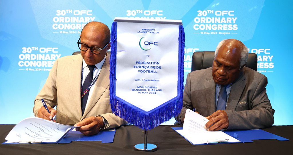 OFC signs landmark MOU with the French Football Federation