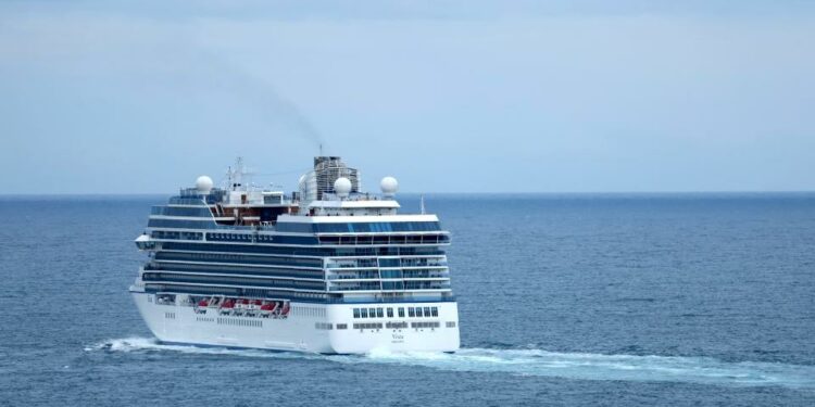 Another Oceania Cruises vessel, the Vista, on April 10, 2024.