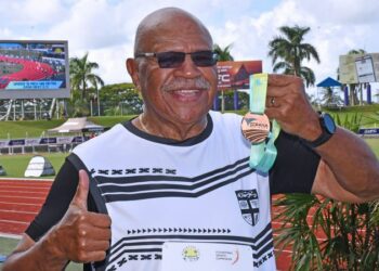 Sitiveni Rabuka: Fiji Prime Minister wins bronze medal at the Oceania Athletics Championships