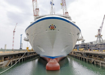 Allura’s First Splash – Oceania Cruises’ New Luxury Vessel Hits The Water At Fincantieri Shipyard In Italy
