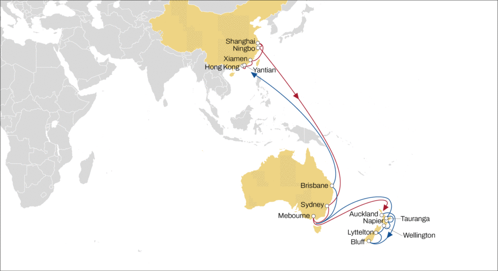 MSC reshuffles its Asia-Oceania Network