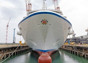 Oceania Cruises’ New Jewel Floats Out at Fincantieri Shipyard In Genoa
