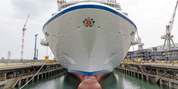 Oceania Cruises has floated out its new 1,200-guest ship, Allura. (Supplied)