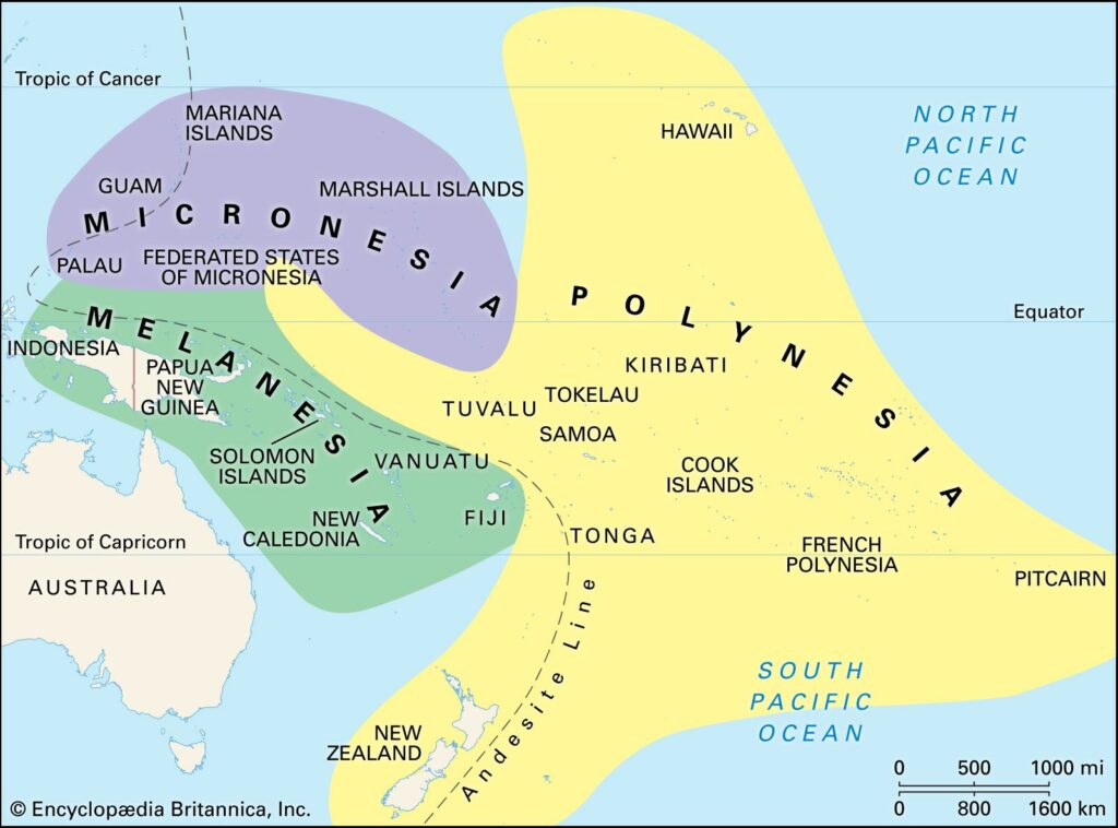 Culture areas of the Pacific Islands