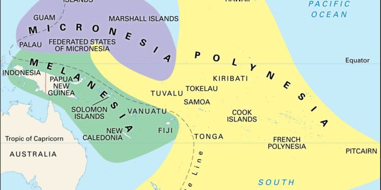 Culture areas of the Pacific Islands