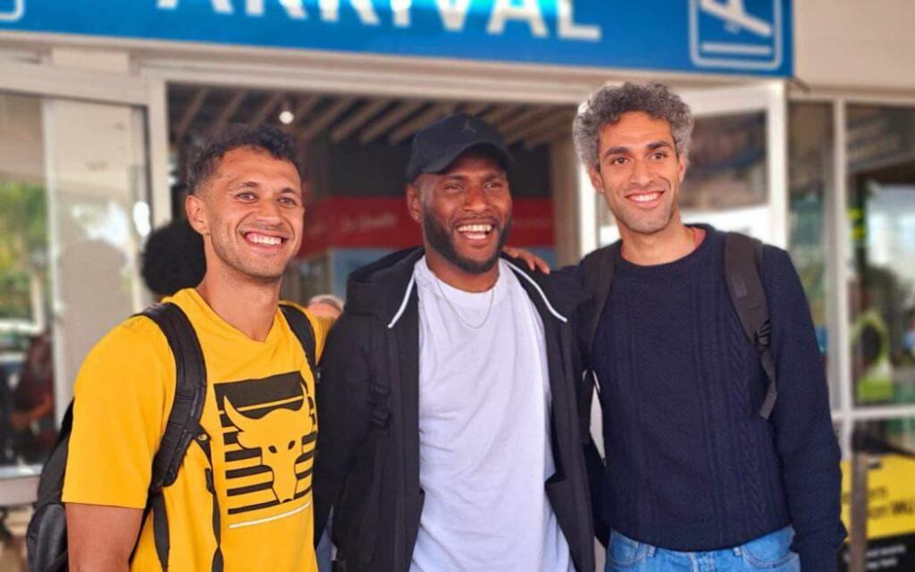 Vanuatu's favourite son Brian Kaltak has arrived home in Port Vila along with his international teammates Jared Clark and Mitch Cooper ahead of Saturday's FIFA World Cup Oceania Qualifier against Samoa at VFF Freshwater Stadium.